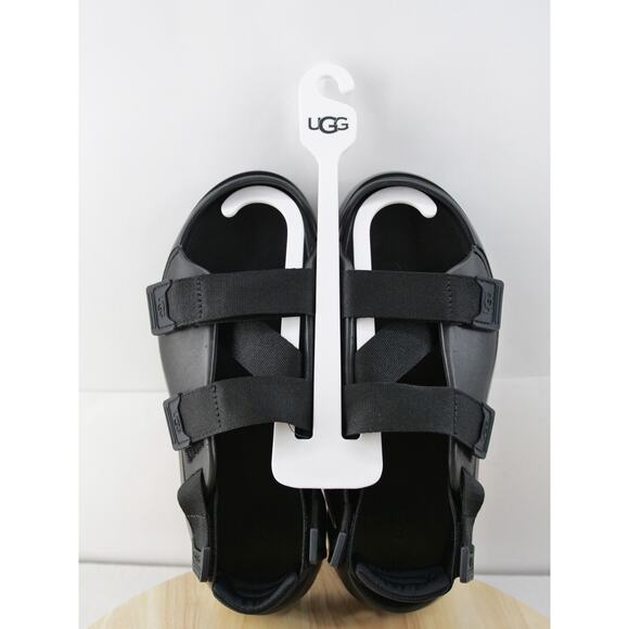 UGG Black Stratus Platform Strappy Water Sandals 1153078 Black Men\'s‎ Size 9 NWT main image 5